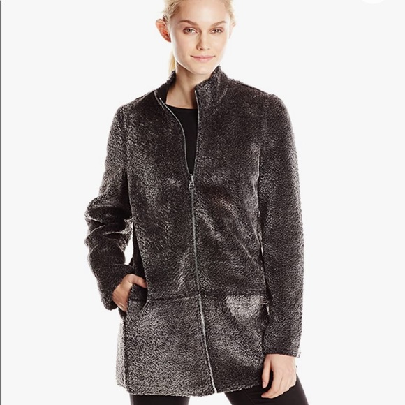 Vero Moda Jackets & Blazers - VERO MODA Shirley Fake Fur Reversible Jacket Silver/Black Size S